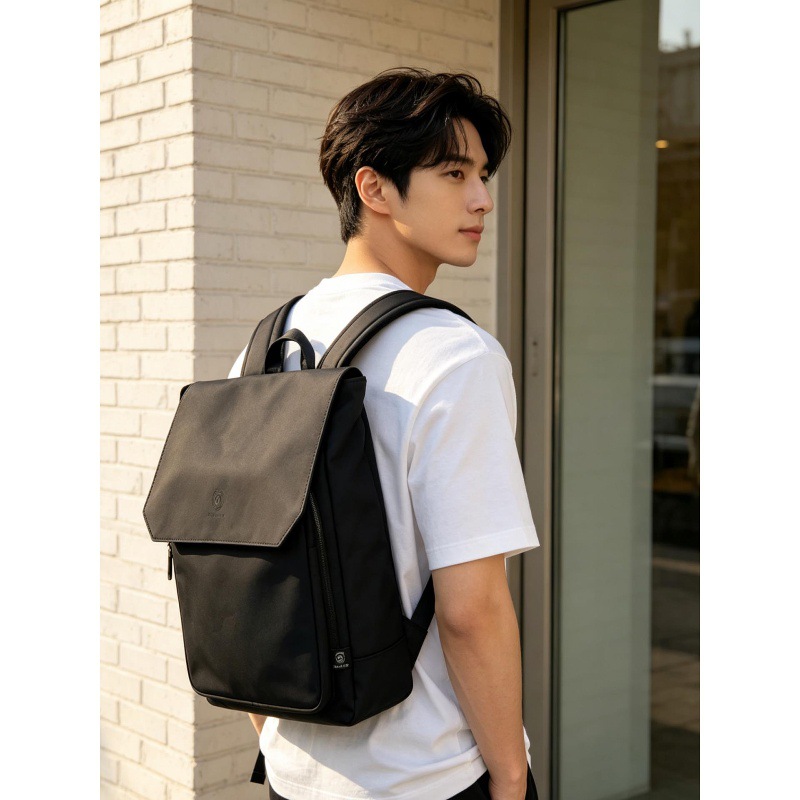 Leather Work Rucksack Mens - Zaino per laptop in pelle PU